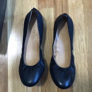 Jcrew Anya Leather Ballet Flats, black